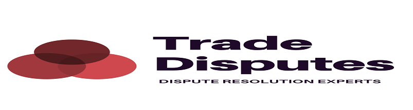 Trade Disputes logo in landscape format with professional design elements